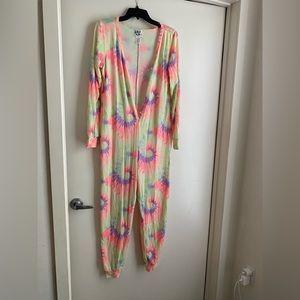 Gently worn Tie dye pajama onesie